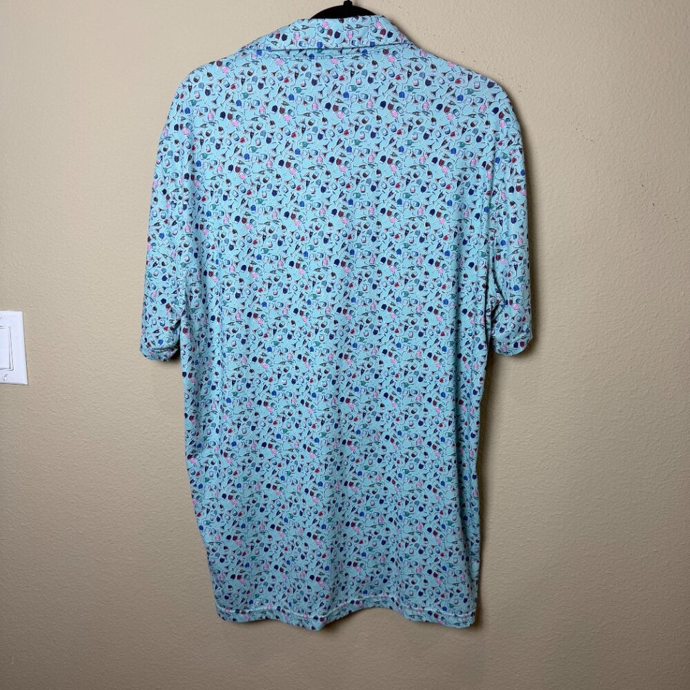 1764 Golf Polo Cocktail Themed Short Sleeve Athletic Shirt Size Large - Picture 6 of 8